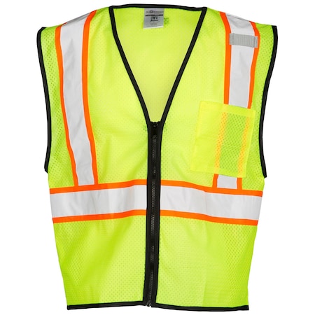 Kishigo L-XL, Lime Class 2 Single Contrast Economy Series Vest 1527-L-XL